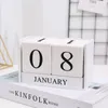 INF Holz Kalender Ewiger Schreibtisch Nachbildung Weiß Produktbild-Vorschau 2