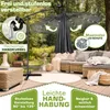 tillvex Alu Ampelschirm Anthrazit LED Solar Ø 300 cm mit Produktbild-Vorschau 5