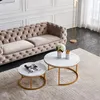 INONEFT Runde Satztische, Couchtisch-Set (2er-Set), moderne Produktbild-Vorschau 4