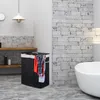 Relaxdays Wäschekorb Bambus mit Deckel, rechteckiger Produktbild-Vorschau 2