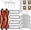 A collection of robot vacuum cleaner accessories laid out on a white background. Produktbild-Vorschau