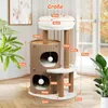Luxus Kratzbaum mit 2-stöckiger Kratztonne | Katzenbaum mit Produktbild-Vorschau 2