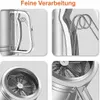 Edelstahl Mehlsieb 1 Liter mit Handkurbelgriff – 3-lagiges Produktbild-Vorschau 3