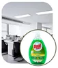 An office environment with desks and computers, overlaid with a bottle of dish soap. Náhľad obrázku produktu