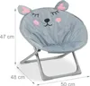 Relaxdays Moonchair bambini, mouse, pieghevole, HxLxP: 47 x Anteprima dell’immagine prodotto 4