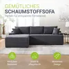 Juskys Sofa Coredo - Dunkelgrau, moderne Couch aus Cord mit Produktbild-Vorschau 2