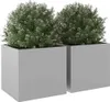 vidaXL Pflanzkübel 2 Stk. Silbern 49x47x46 cm Verzinkter Produktbild-Vorschau 4