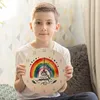 Regenbogen Wanduhr aus MDF mit Spruch Enjoy every moment Produktbild-Vorschau 8
