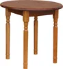 A round wooden table with four legs, shown from a slightly elevated angle against a white background. Anteprima dell’immagine prodotto
