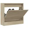 vidaXL Portascarpe in rovere Sonoma 60x21x57 cm Materiale a Anteprima dell’immagine prodotto 2