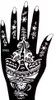 Henna Tattoo Schablone für die Linke Hand Produktbild-Vorschau 1