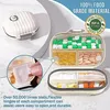 2 Stück Pill Organizer Box（Groß + Klein）Tragbare Produktbild-Vorschau 4