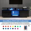 MODFU TV-Schrank 140cm mit LED-Beleuchtung für Produktbild-Vorschau 2