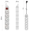 Steckdosenleiste 3 m / 5 Steckdosen / Schalter / weiß / PVC / 1,5 mm2 Produktbild-Vorschau