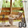 KOTARBAU® Dřevěná lucerna černá 20 x 20 x 34,5 cm Zahradní Náhled obrázku produktu 6
