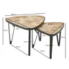 Set de 2 tables gigognes triangulaires en manguier / acacia Voir les images du produit 4