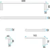 Technical drawings with dimensions of bathroom accessories. Produktbild-Vorschau