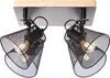 Brilliant 40135/76 Whole Spotplatte, 4-flammig schwarz/holz Produktbild-Vorschau 1