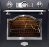 A front view of a black oven with silver accents. Produktbild-Vorschau