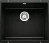A top-down view of a black kitchen sink. Produktbild-Vorschau