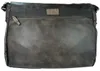 A close-up view of a brown messenger bag with a zipper and a brand logo. Produktbild-Vorschau