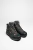 A pair of dark blue hiking boots are displayed against a white background. Voir les images du produit