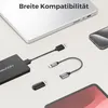 deleyCON USB C auf USB Adapter 2.0 OTG Typ-C Stecker auf A Produktbild-Vorschau 7