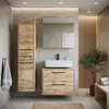 Ensemble meuble sous-vasque Florence 60 x 35 cm – Chêne Voir les images du produit 5