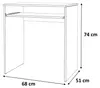 STIV Möbel | Malý písací stôl 68x51x74 cm Čierny Mat | S Náhľad obrázku produktu 6