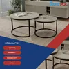 Skandinavischer 2er Set runder Couchtisch Lavo mit Produktbild-Vorschau 3
