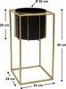 DanDiBo Blumenhocker mit Topf Metall Gold Schwarz Eckig S Produktbild-Vorschau 2