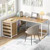 Bureau d'angle de 150 cm, bureau réversible avec tiroirs et Voir les images du produit 8