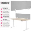 A desk divider is shown above a desk, with a list of features on the left. Náhled obrázku produktu
