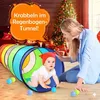 2er Set 180x45x45cm Regenbogen Kriechtunnel, Krabbeltunnel Produktbild-Vorschau 6