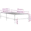 Bettgestell Grau Sonoma 90x190 cm Holzwerkstoff und Metall Produktbild-Vorschau 8