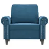 Sessel Blau 60 cm Samt Produktbild-Vorschau 3