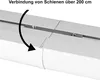 MDEKOR Aluminium-Vorhangschiene 350 cm, Deckenmontage, Produktbild-Vorschau 4