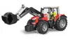 Bruder Massey Ferguson 7624 con caricatore frontale Anteprima dell’immagine prodotto 12