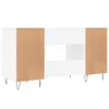 vidaXL Bureau blanc 140x50x75 cm bois composite Voir les images du produit 10