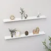 vidaXL Étagères murales 2 pcs. Blanc 100x9x3 cm Voir les images du produit 9
