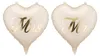 Folienballons Herz Mr & Mrs 35x35cm Hochzeit 2 Stk Beige / Produktbild-Vorschau 4