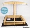 needs&wants® Sandkasten mit Dach Sitzbank und Boden Produktbild-Vorschau 5