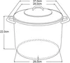 Michelino 12107 Kochtopf inkl. Deckel, Edelstahl, 28 cm Produktbild-Vorschau 4