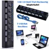 A collage of images showing a USB hub, a laptop, a tablet, and a smartphone, connected by cables. Produktbild-Vorschau