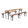 Faltbare Bierzeltgarnitur 220cm,3-teilig:1 Klapptisch+2 Produktbild-Vorschau 1