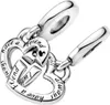 A close-up studio shot of two silver heart-shaped charms connected by a chain. Podgląd zdjęcia produktu