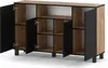 STIV Möbel | Kommode 140x35x80 cm Eiche Wotan / Schwarz Produktbild-Vorschau 2