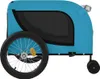 vidaXL Príves na bicykel Psy Modrá a čierna Oxford tkanina Náhľad obrázku produktu 6