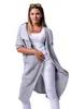 Damen Strickjacke Cardigan mit Bindegürtel; Grau/M/L Produktbild-Vorschau 1