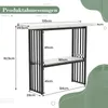 COSTWAY 2 Ebenen Konsolentisch schmal, Beistelltisch Marmor Produktbild-Vorschau 7